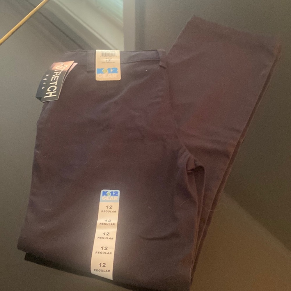 Girls Navy uniform pants. Size 12. Brand new.